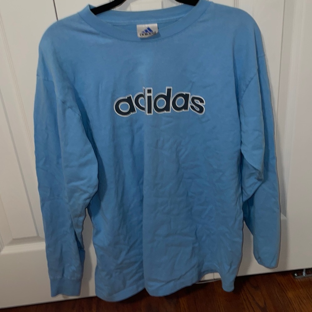 Blue Adidas Long Sleeve Tee
